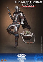 Star Wars: The Mandalorian & Grogu Film Mästerverk Actionfigur 1/6 The Mandalorian och Grogu (Deluxe Version) 31 cm