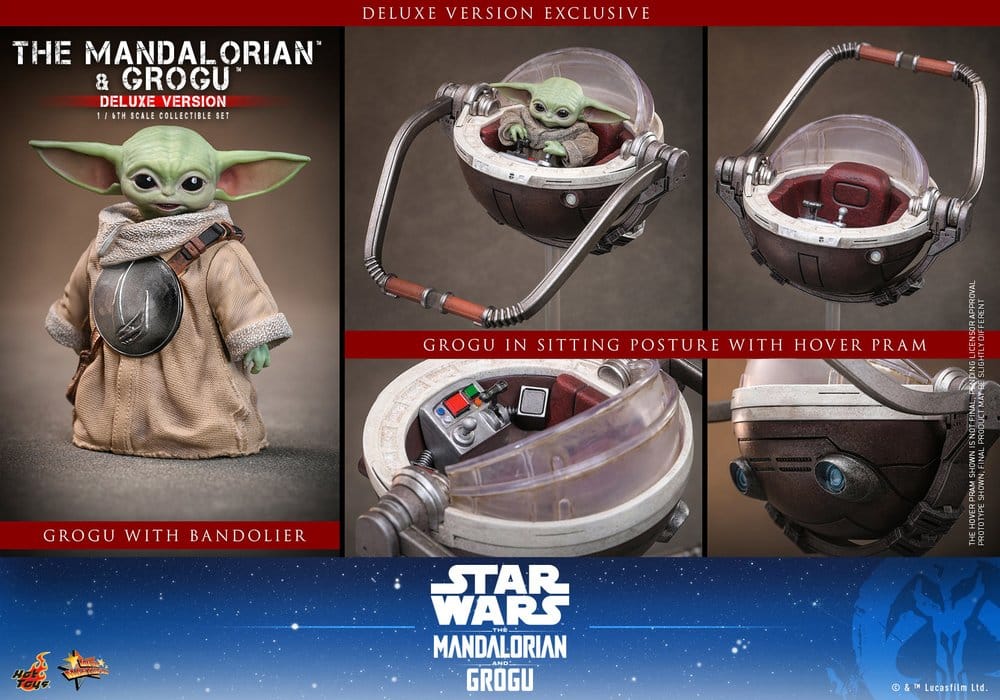 Star Wars: The Mandalorian & Grogu Film Mästerverk Actionfigur 1/6 The Mandalorian och Grogu (Deluxe Version) 31 cm