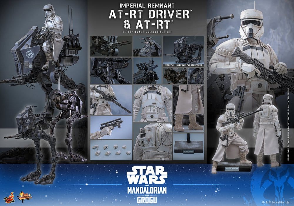 Star Wars: The Mandalorian & Grogu Filmmaker Series Action Figure Set 1/6 Imperial Remnant AT-RT Driver & AT-RT 60 cm