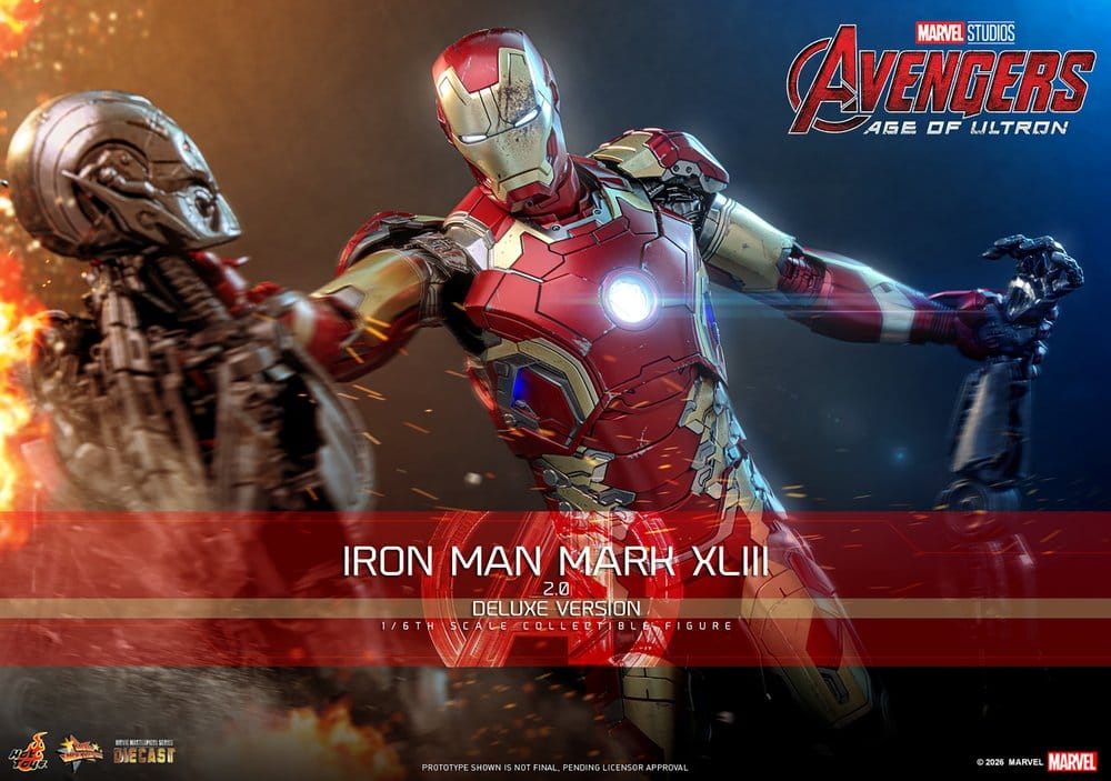 Avengers: Age of Ultron Movie Masterpiece Diecast Action Figur 1/6 Iron Man Mark XLIII (2.0) (Deluxe Version) 32 cm