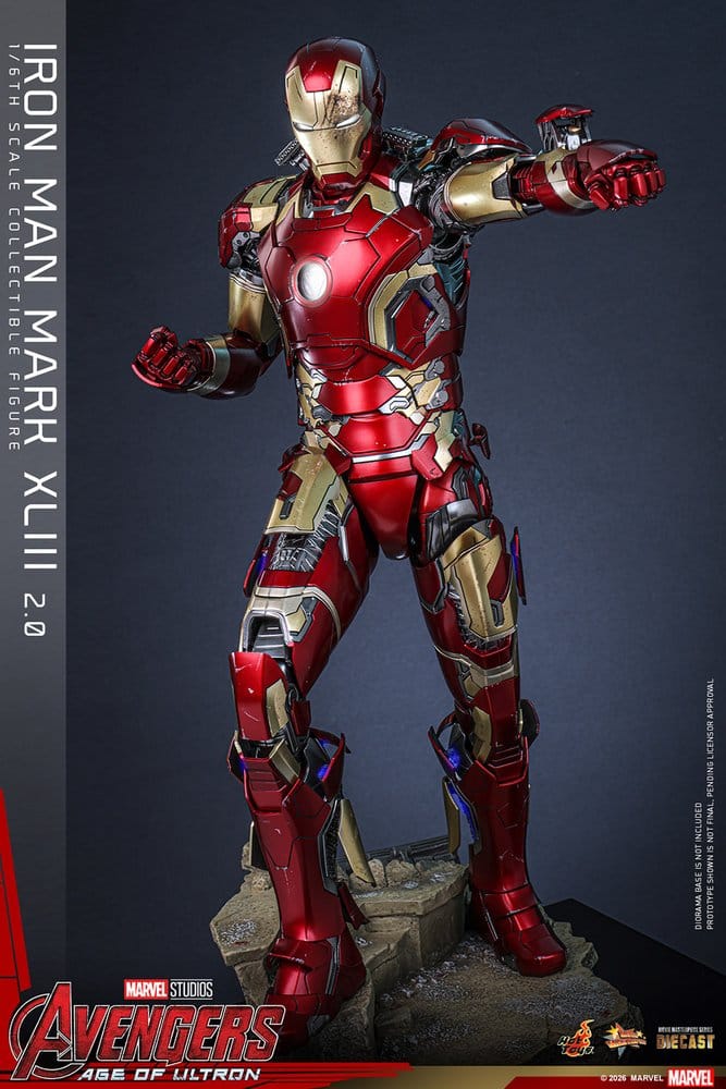 Avengers: Age of Ultron Movie Masterpiece Diecast Action Figur 1/6 Iron Man Mark XLIII (2.0) 32 cm