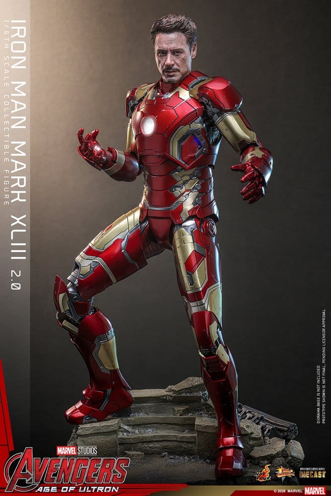 Avengers: Age of Ultron Movie Masterpiece Diecast Action Figur 1/6 Iron Man Mark XLIII (2.0) 32 cm