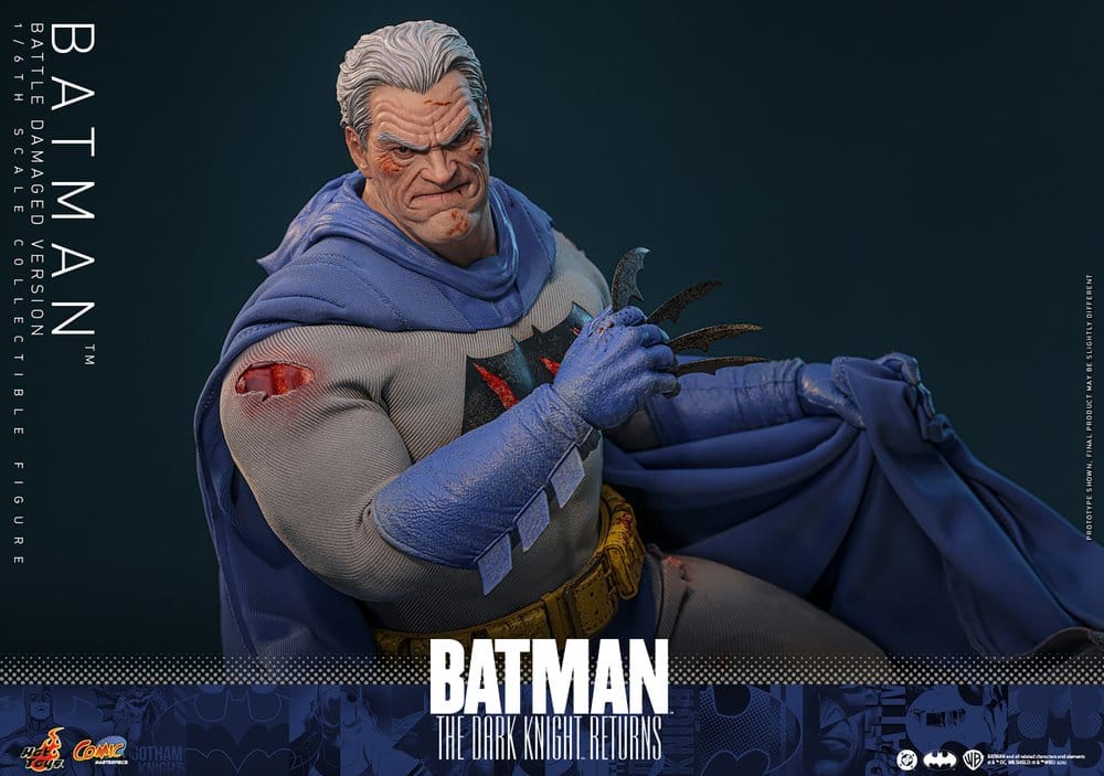 Batman: The Dark Knight Returns Comic Masterpiece Action Figur 1/6 Batman (Battle Damaged Version) 32 cm