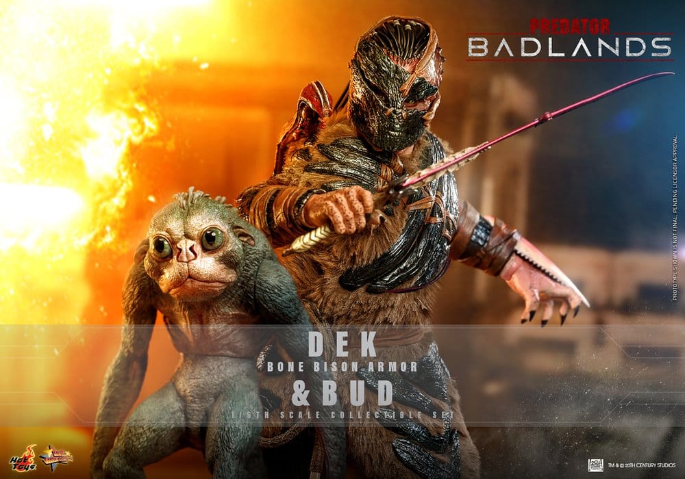Predator: Badlands Movie Masterpiece Action Figurr 2-Pack 1/6 Dek (Bone Bison Armor) and Bud 31 cm