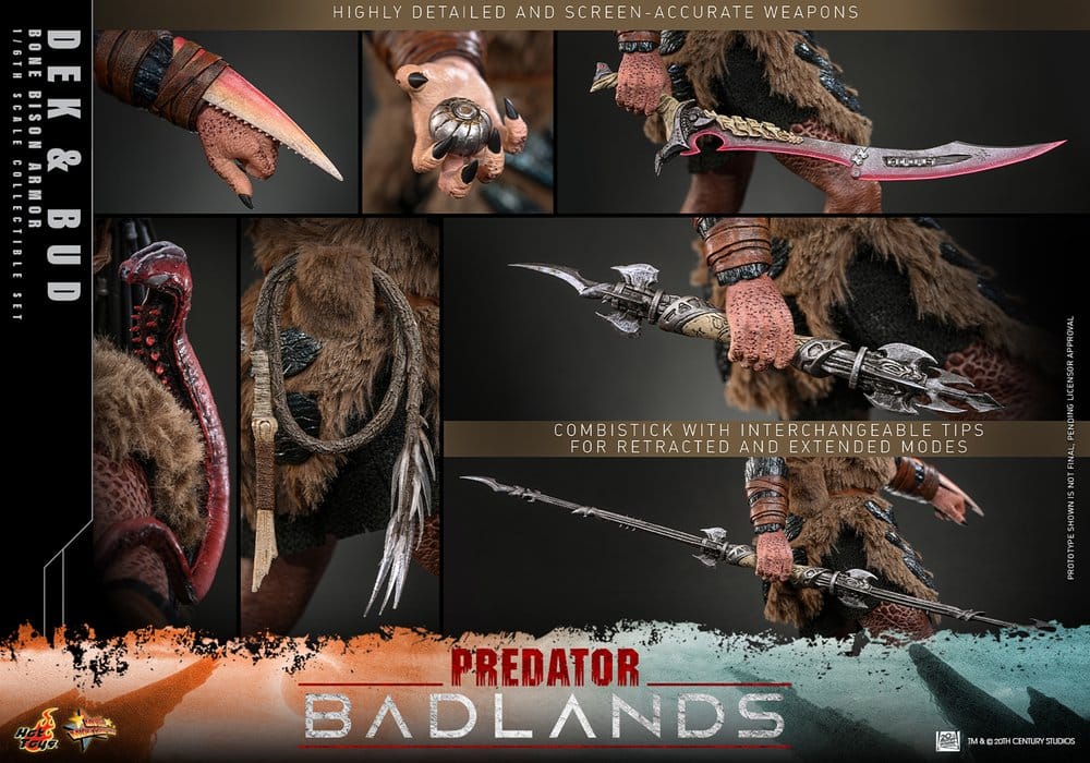 Predator: Badlands Film Masterpiece Action Figure 2-Pack 1/6 Scale (Bone Bison Armor) and Bud 31 cm