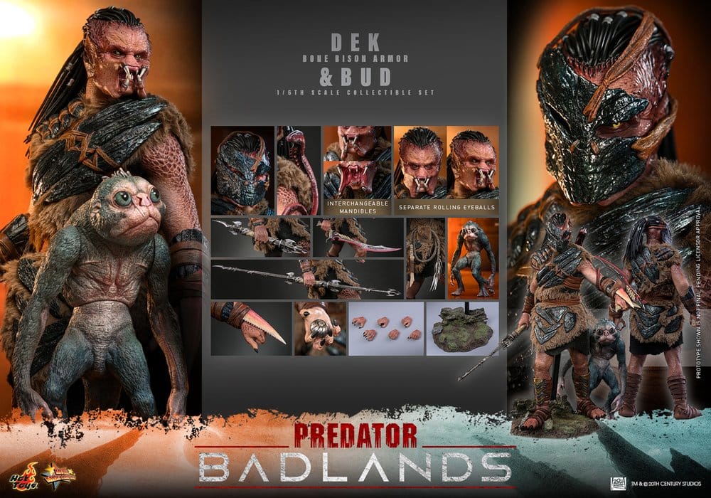 Predator: Badlands Film Masterpiece Action Figure 2-Pack 1/6 Scale (Bone Bison Armor) and Bud 31 cm