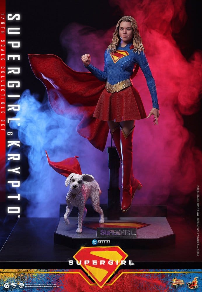 DC Comics Filmmästare Actionfigur Set Supergirl och Krypto 28 cm