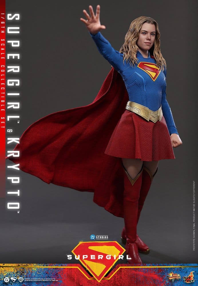 DC Comics Filmmästare Actionfigur Set Supergirl och Krypto 28 cm