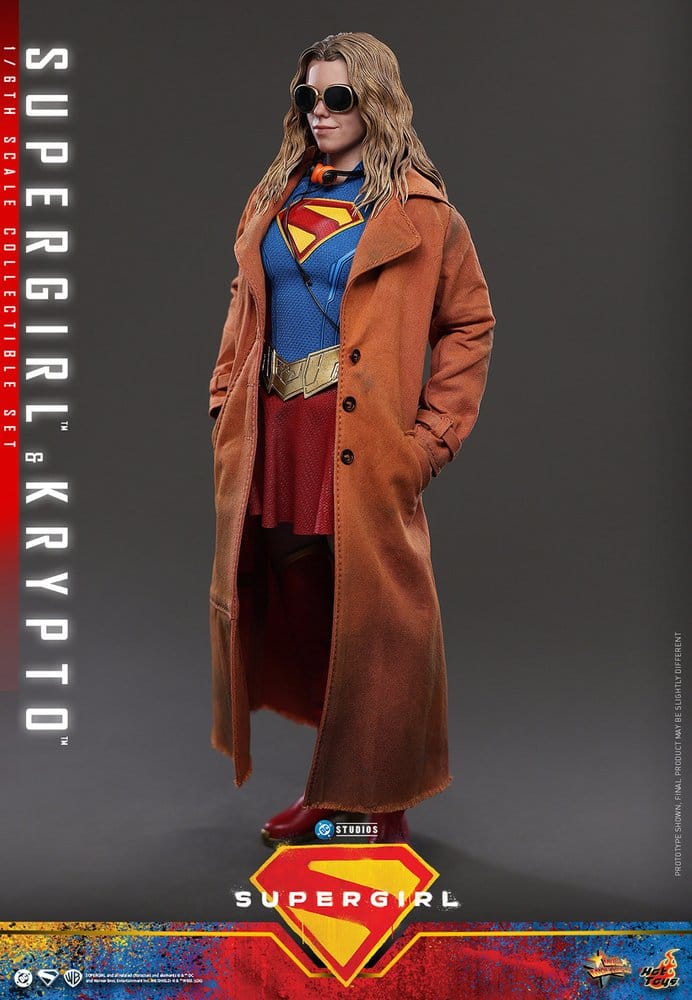 DC Comics Filmmästare Actionfigur Set Supergirl och Krypto 28 cm