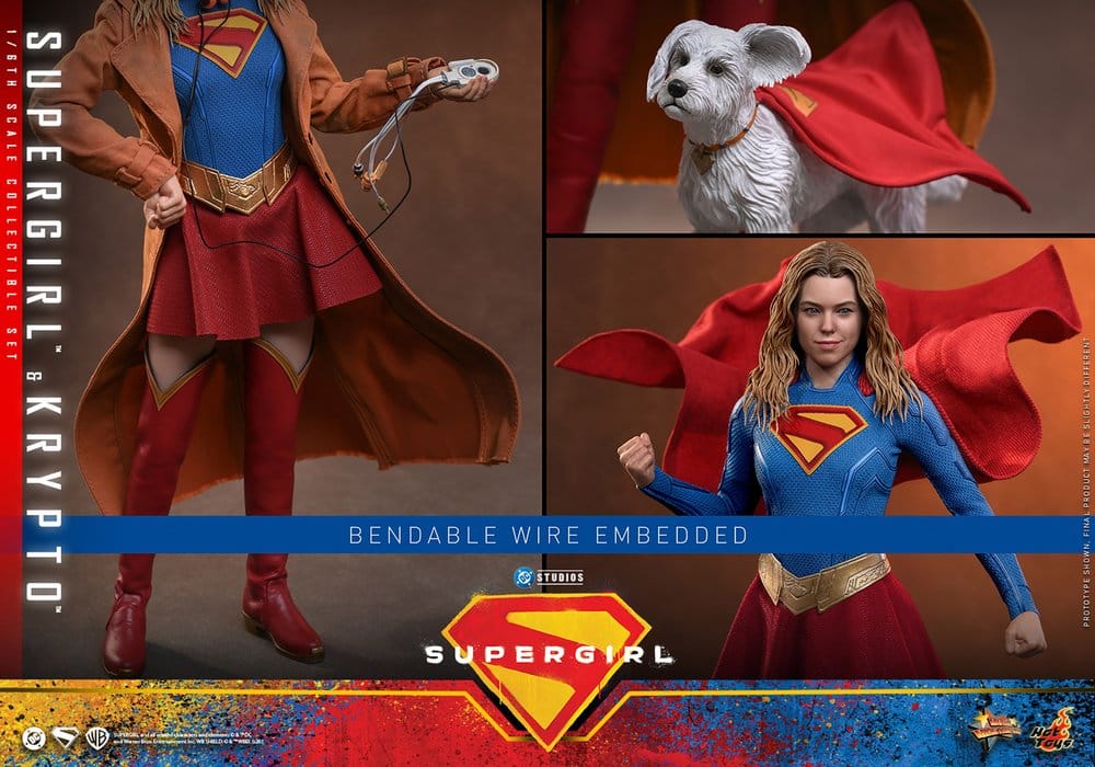 DC Comics Filmmästare Actionfigur Set Supergirl och Krypto 28 cm