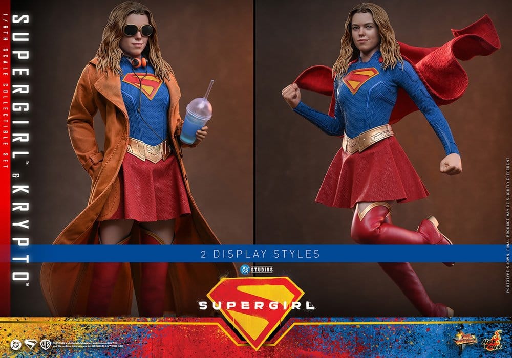 DC Comics Filmmästare Actionfigur Set Supergirl och Krypto 28 cm