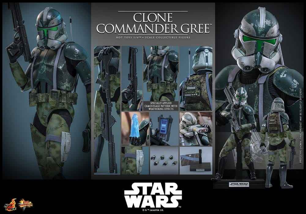 Star Wars Film Mästare Actionfigur 1/6 Klonbefälhavare Gree 30 cm