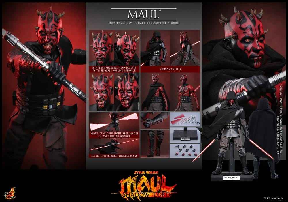 Star Wars: Maul - Shadow Lord Television Masterpiece Actionfigur i Skala 1/6, 29 cm