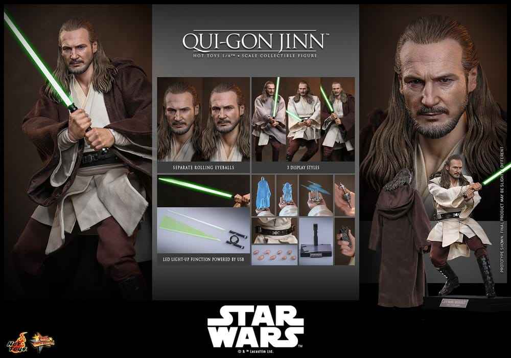 Star Wars Film Mästerverk Actionfigur 1/6 Qui-Gon Jinn (Collector Edition) 32 cm