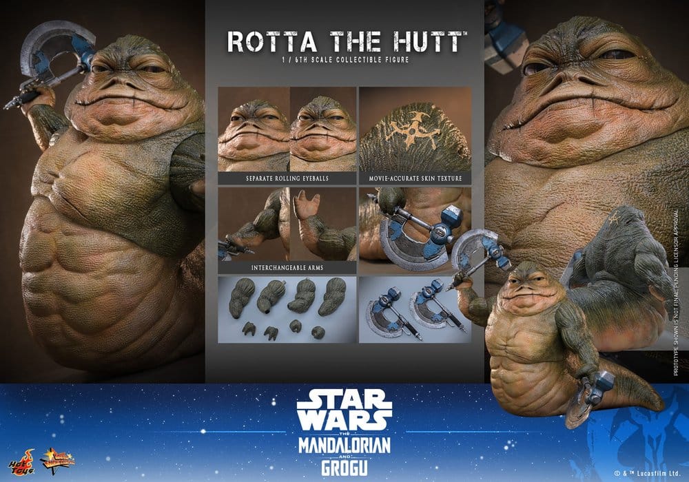 Star Wars Film Mästerverk Actionfigur 1/6 Rotta The Hutt 32 cm