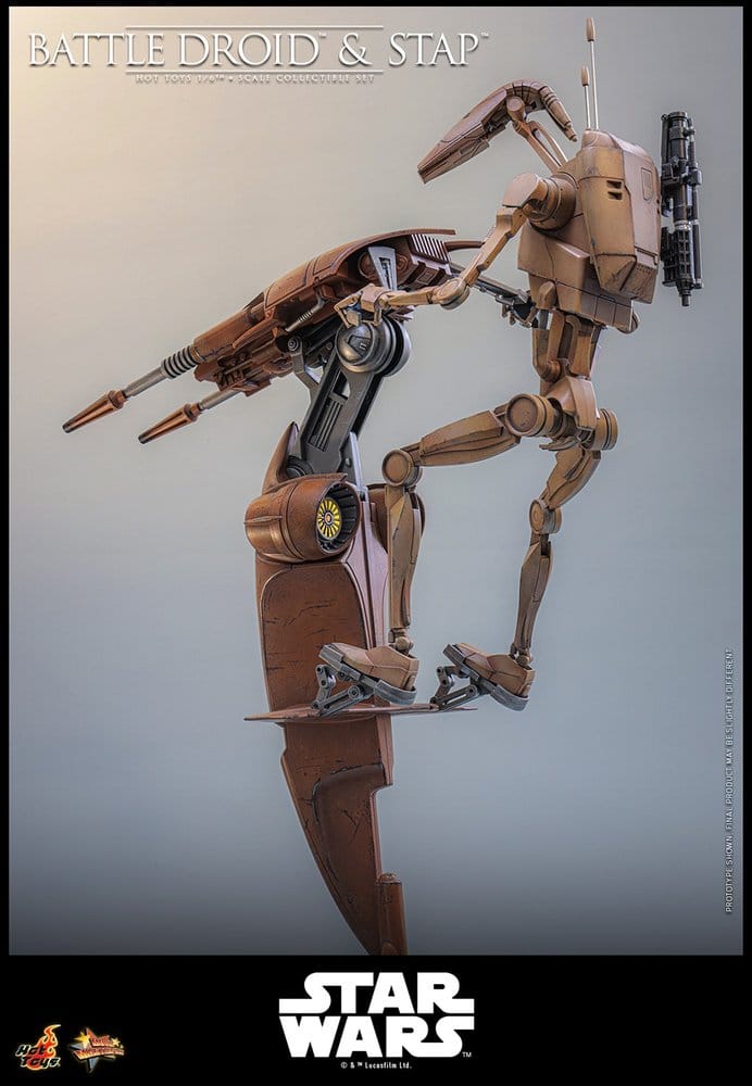 Star Wars: The Phantom Menace Film Mästerverk Actionfigursats 1/6 Stridsdroid & STAP 32 cm