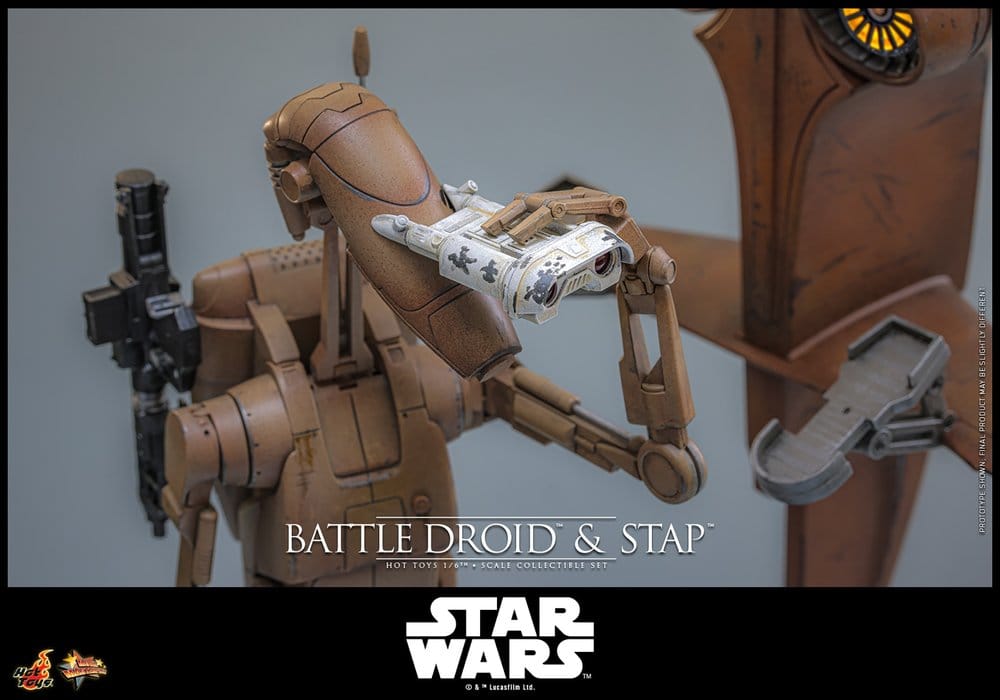 Star Wars: The Phantom Menace Film Mästerverk Actionfigursats 1/6 Stridsdroid & STAP 32 cm