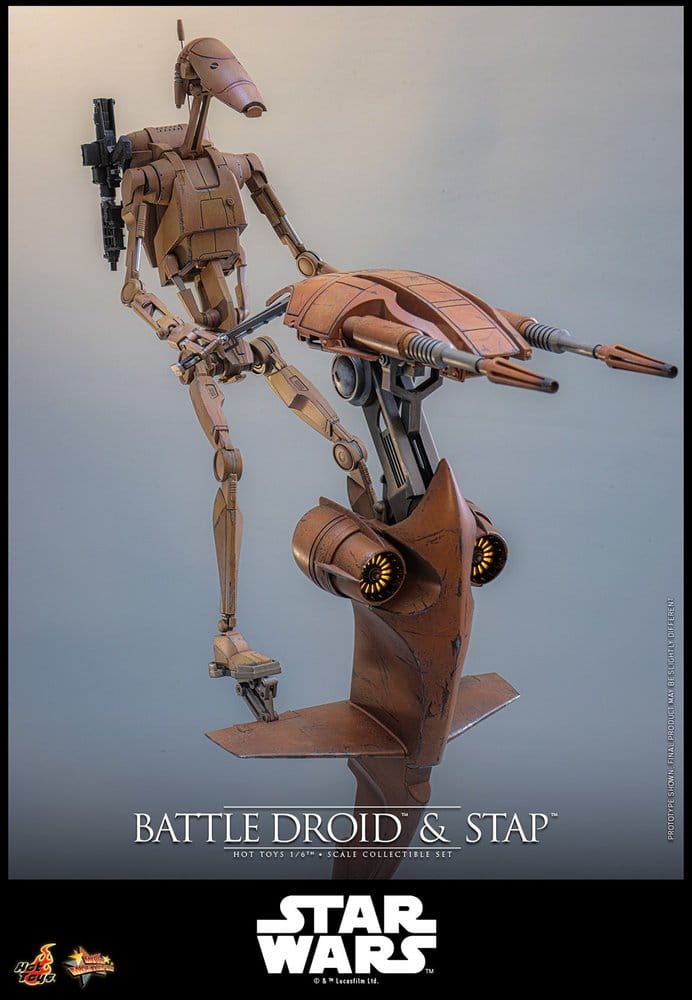 Star Wars: The Phantom Menace Film Mästerverk Actionfigursats 1/6 Stridsdroid & STAP 32 cm