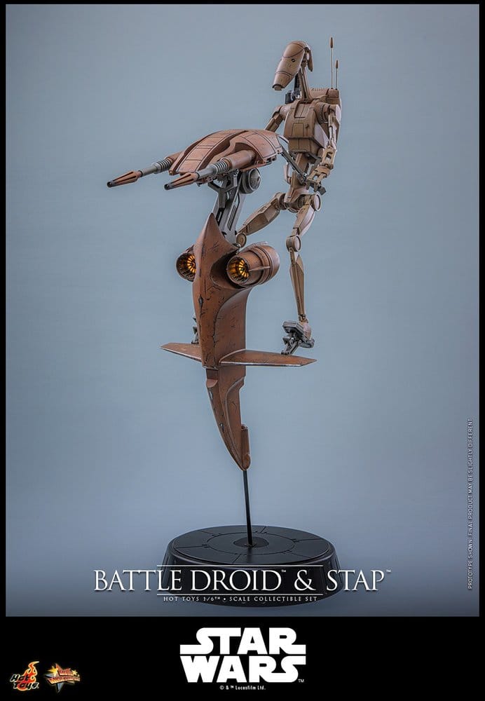 Star Wars: The Phantom Menace Film Mästerverk Actionfigursats 1/6 Stridsdroid & STAP 32 cm