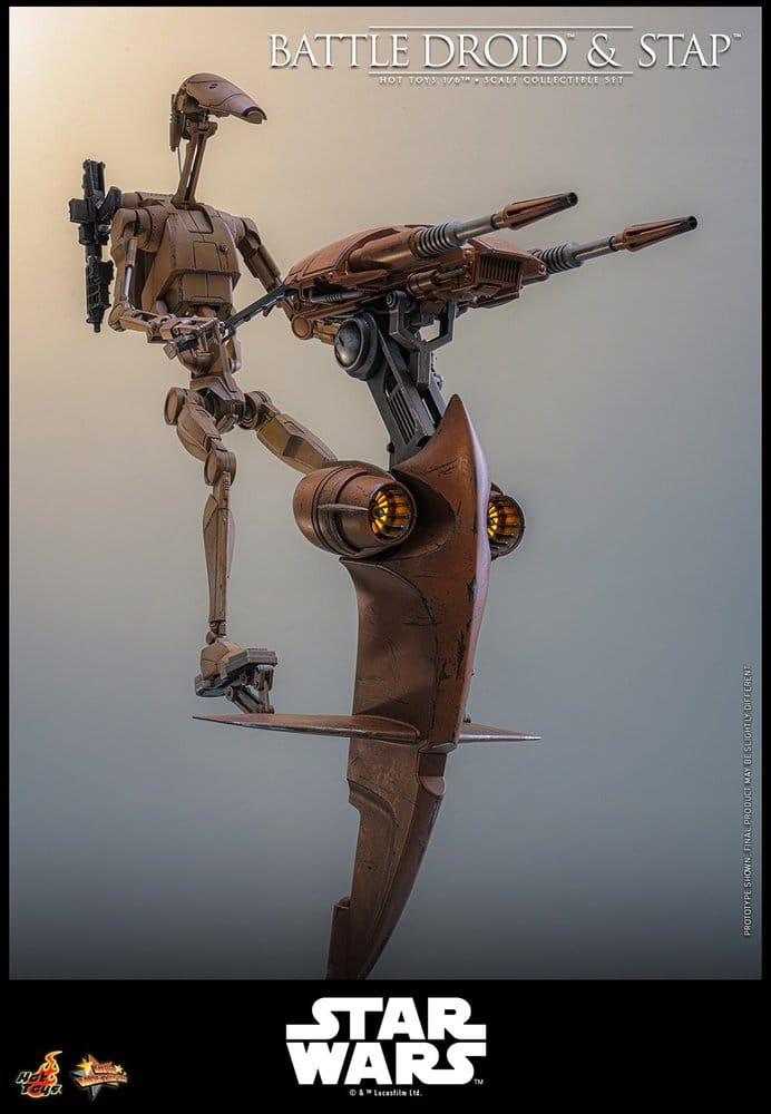 Star Wars: The Phantom Menace Film Mästerverk Actionfigursats 1/6 Stridsdroid & STAP 32 cm