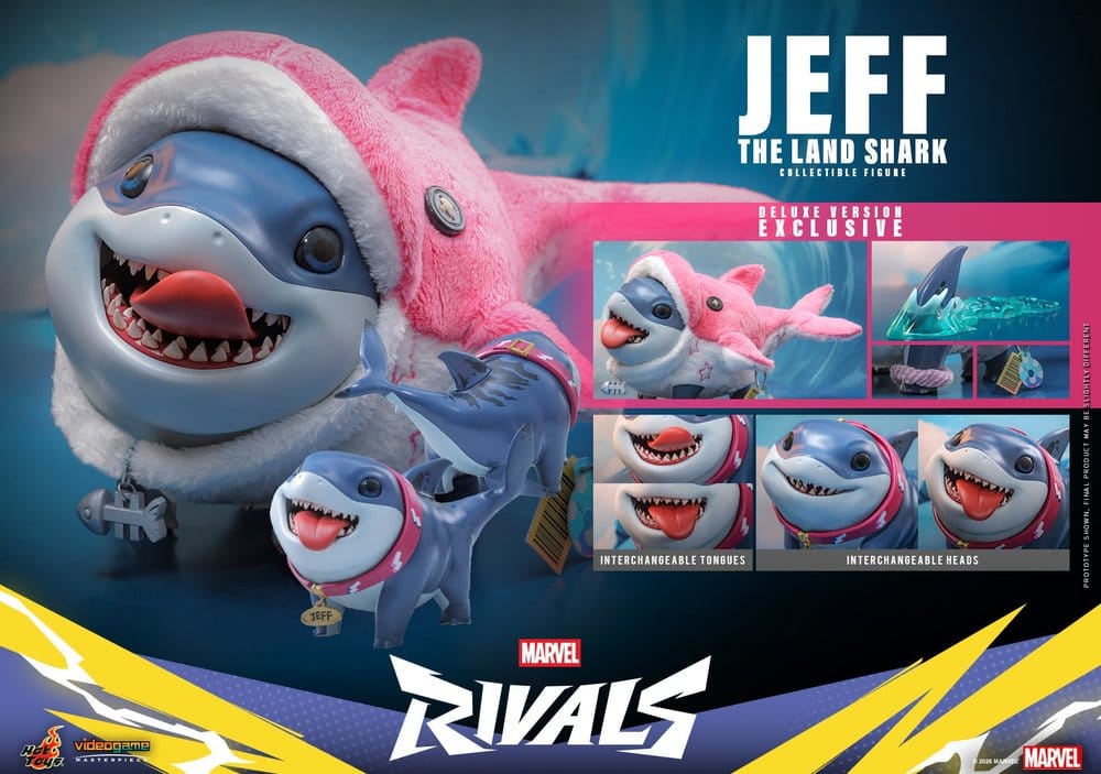 Marvel Rivals Videospelsmästerverk Serie Actionfigur Jeff the Land Shark (Deluxeversion) 11 cm