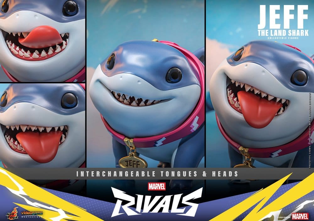 Marvel Rivals Videospel Mästerverk Serie Actionfigur Jeff the Land Shark 11 cm