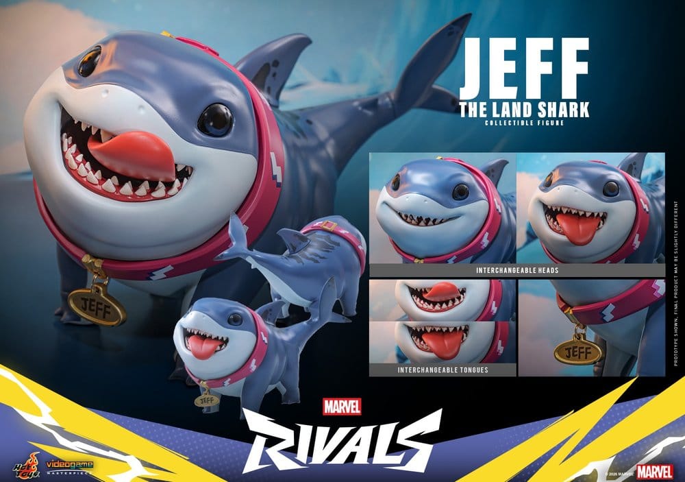 Marvel Rivals Videospel Mästerverk Serie Actionfigur Jeff the Land Shark 11 cm