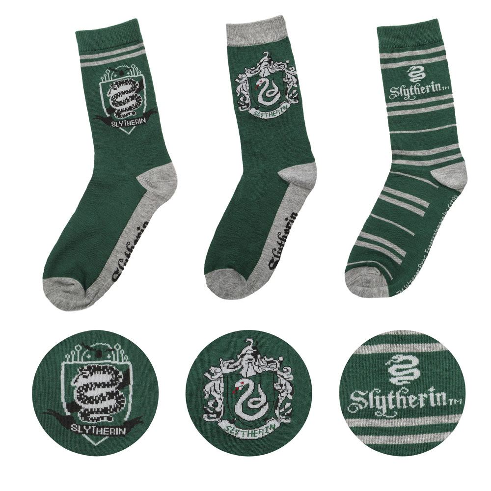 Harry Potter Slytherin Strumpor 3-Pack Cinereplicas