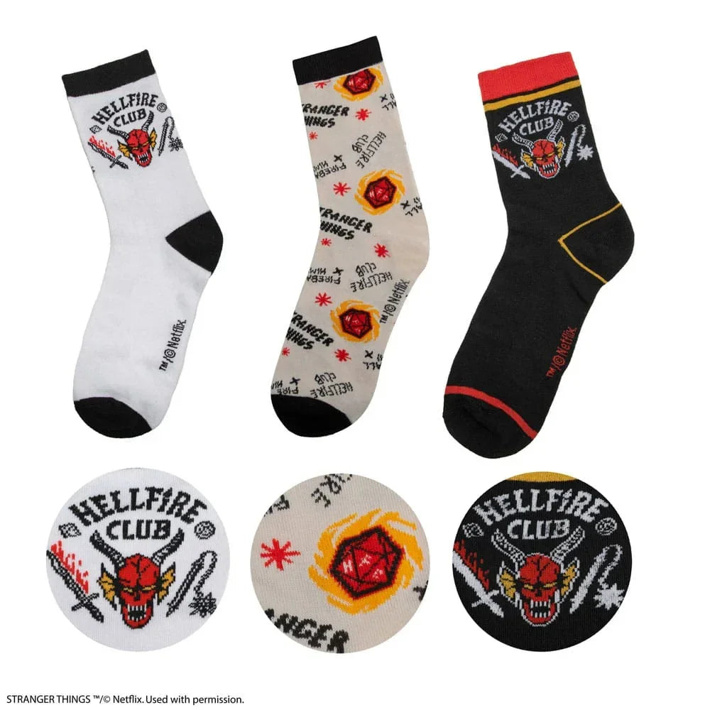 Stranger Things: Hellfire Club 3-Pack Socks