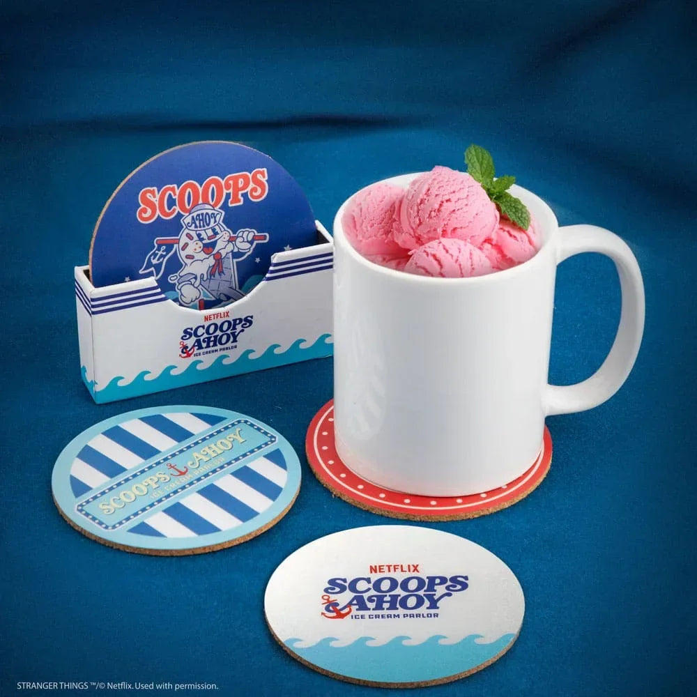 Stranger Things Scoops Ahoy Coaster 4-Pack Cinereplicas