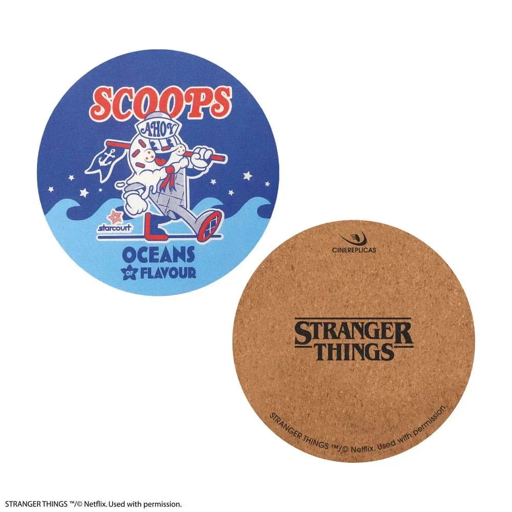 Stranger Things Scoops Ahoy Coaster 4-Pack Cinereplicas