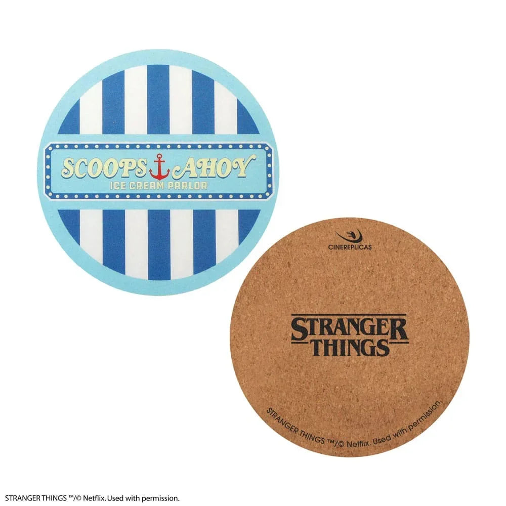 Stranger Things Scoops Ahoy Coaster 4-Pack Cinereplicas