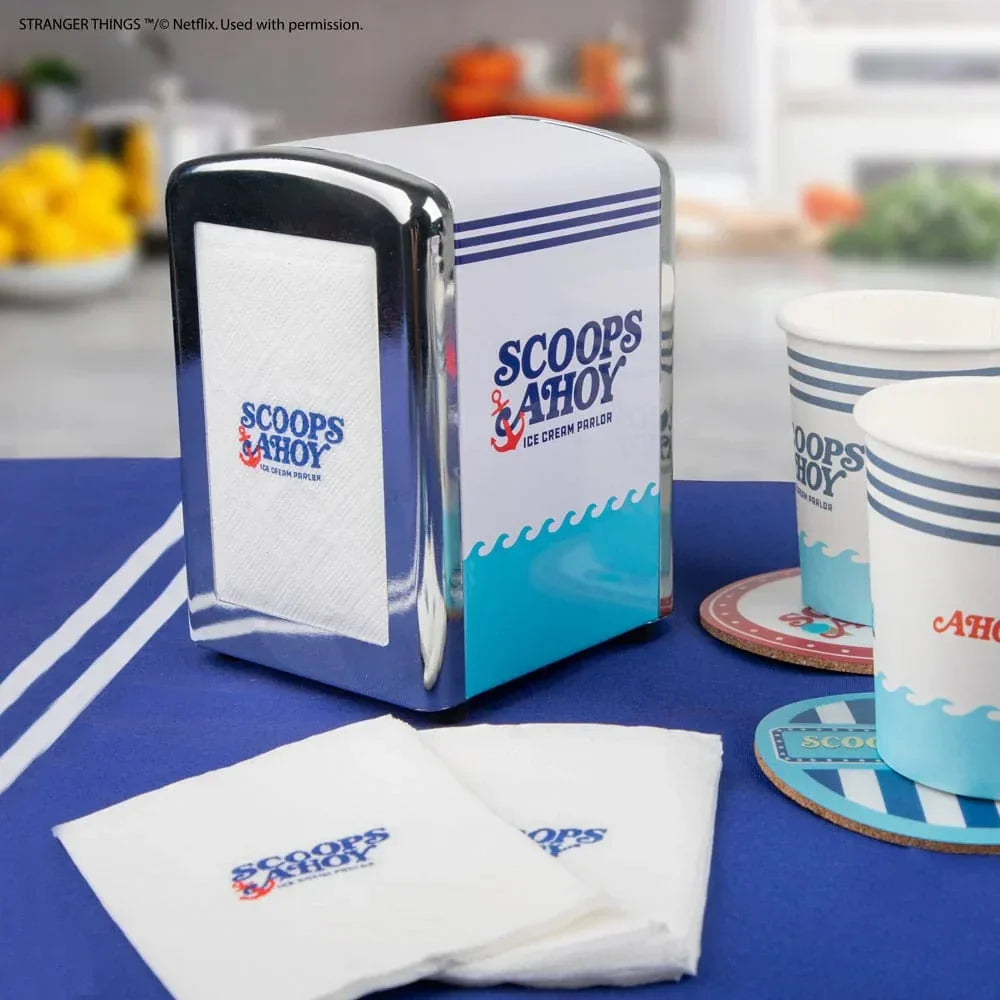 Stranger Things Napkin Dispenser Set - Scoops Ahoy Cinereplicas