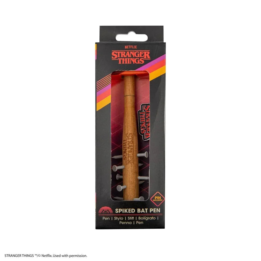 Stranger Things Spiked Bat Pen & Stranger Things Pin - Samlarobjekt Cinereplicas