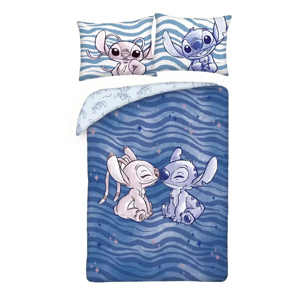 Lilo & Stitch Duvet Set Stitch & Angel Waves 140 x 200 cm / 70 x 90 cm Halantex