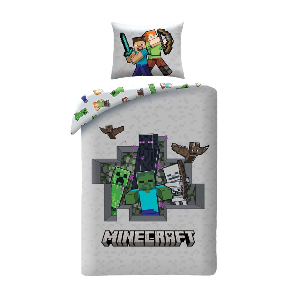 Minecraft Duvet Set Ver. 3 140 x 200 cm / 70 x 90 cm Halantex