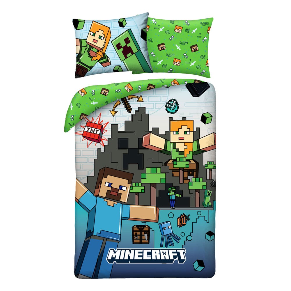 Minecraft Duvet Set Ver. 7 140 x 200 cm / 70 x 90 cm Halantex