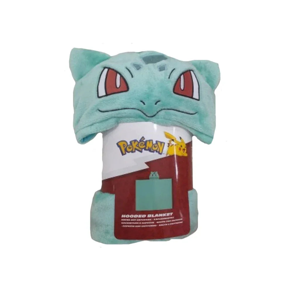 Pokémon Bulbasaur Coral Hooded Blanket 120 x 150 cm Halantex