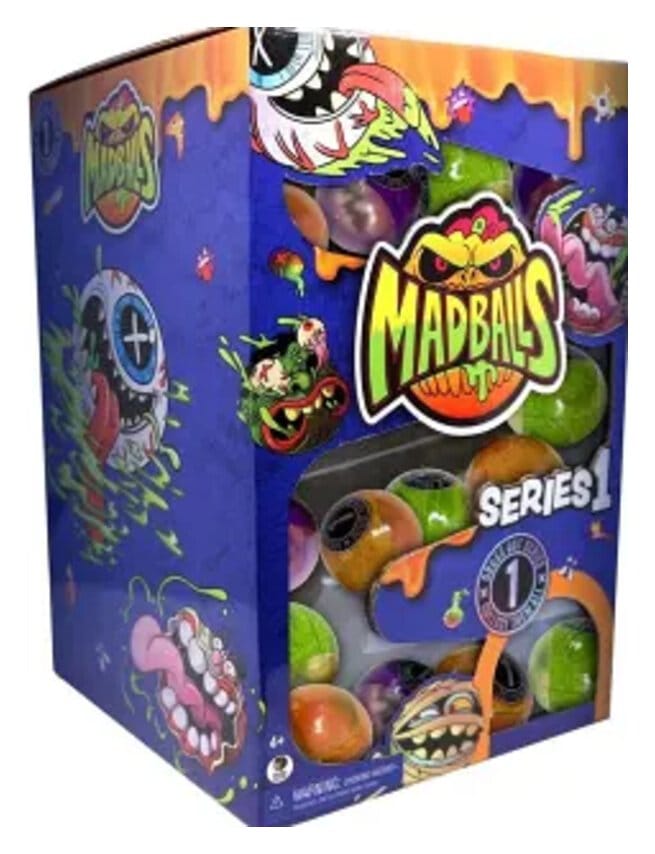 Mad Balls Bouncy Balls Display med 40 kapslar