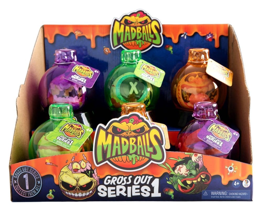 Mad Balls studsbollar Gross Out Series 1 display (12)