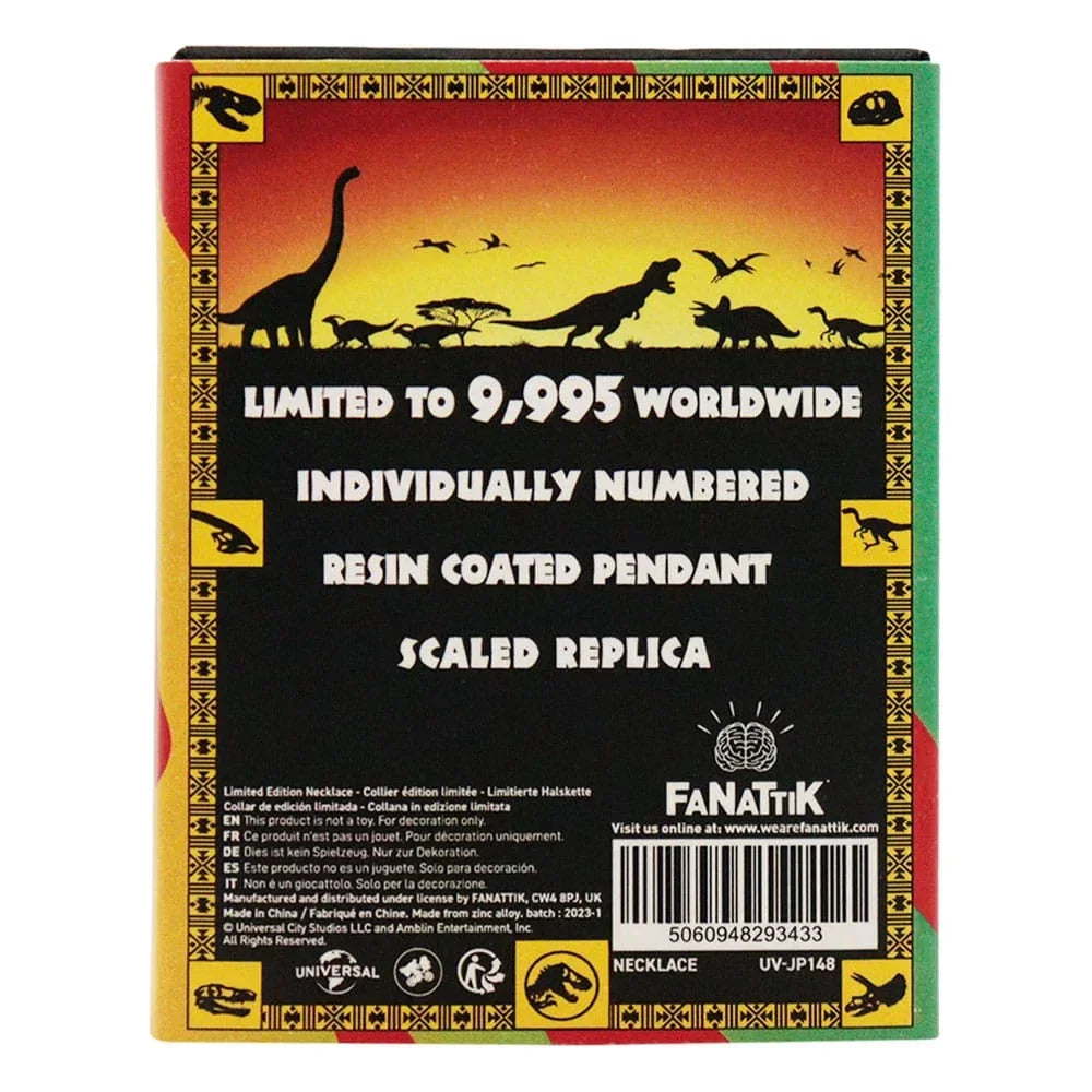 Jurassic Park Replika Halsband med Bärnstenspendant Limited Edition FaNaTtik