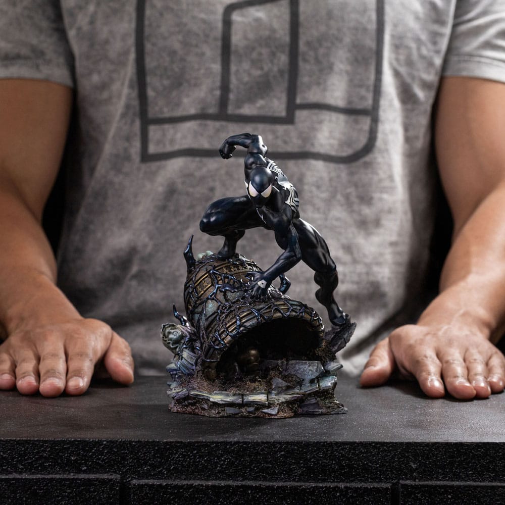 Marvel BDS Art Scale Figur 1/10 Spider-Man Black Costume 20 cm Iron Studios