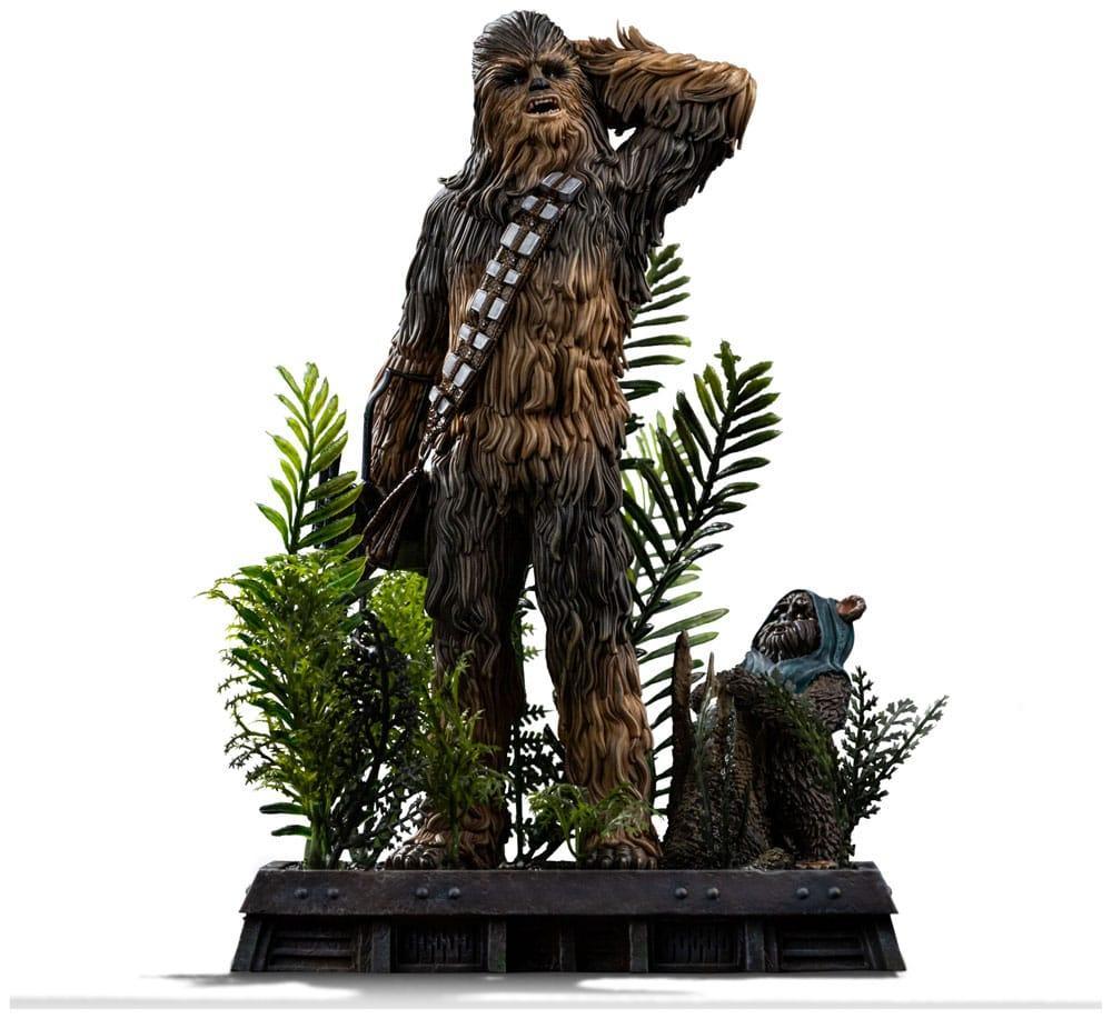 Star Wars Episode VI Art Scale Figur 1/10 Chewbacca och Tokkat 22 cm Iron Studios