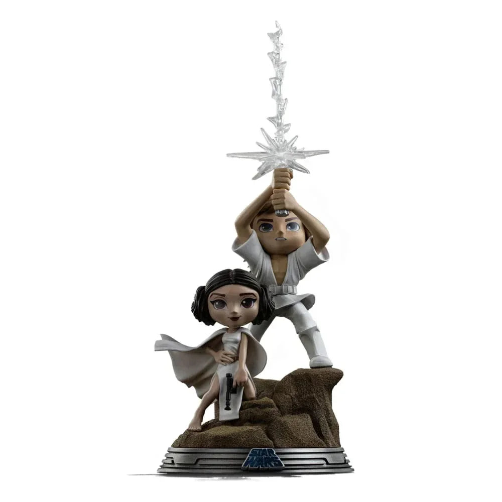 Star Wars Mini Co. PVC Figur Luke & Leia 30 cm Iron Studios