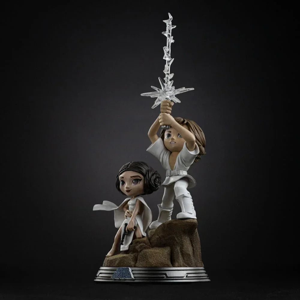 Star Wars Mini Co. PVC Figur Luke & Leia 30 cm Iron Studios