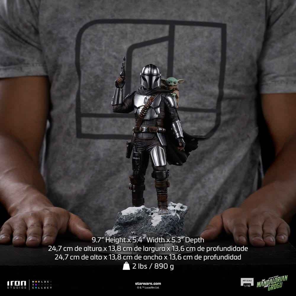 The Mandalorian & Grogu Art Scale Figur 1/10 The Mandalorian och Grogu 25 cm