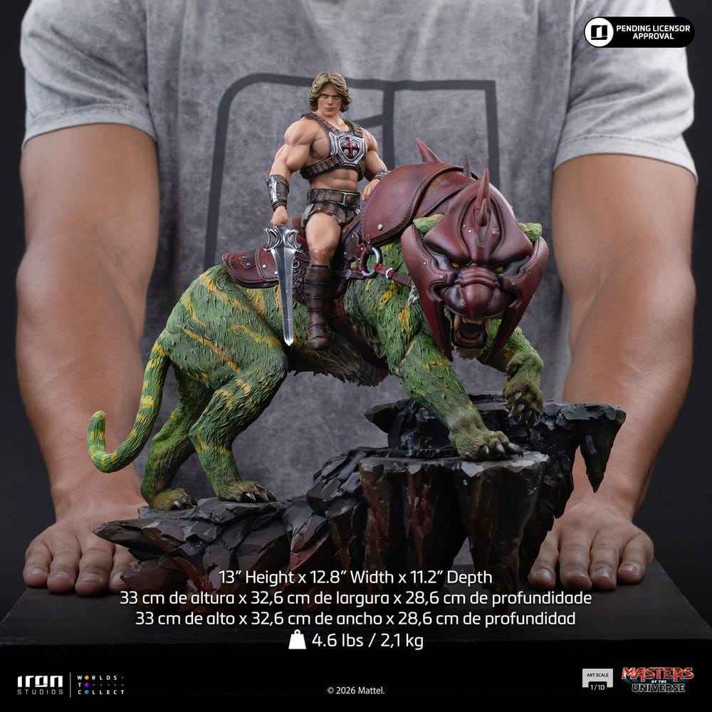 Masters of the Universe Art Scale Figur 1/10 He-Man och Battle Cat 33 cm