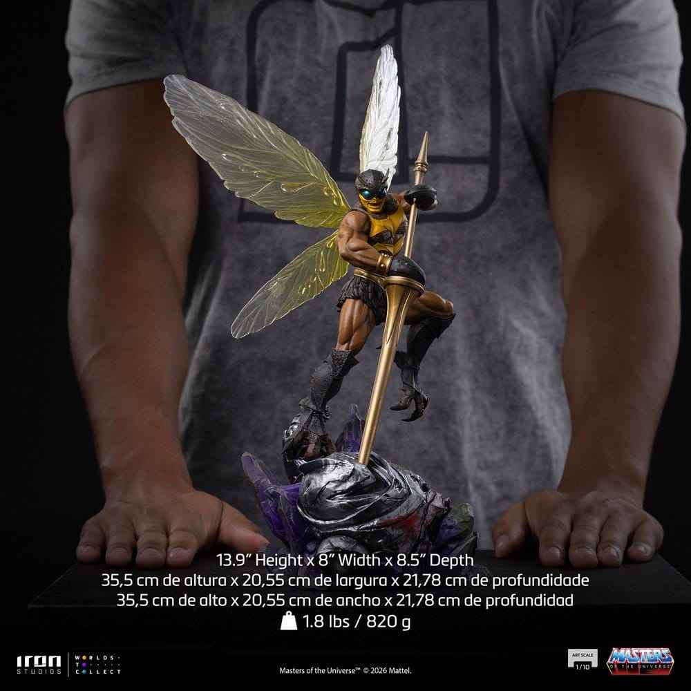 Masters of the Universe Art Scale Figur 1/10 Buzz-Off 36 cm – Detaljerad Samlarfigur i Polystone