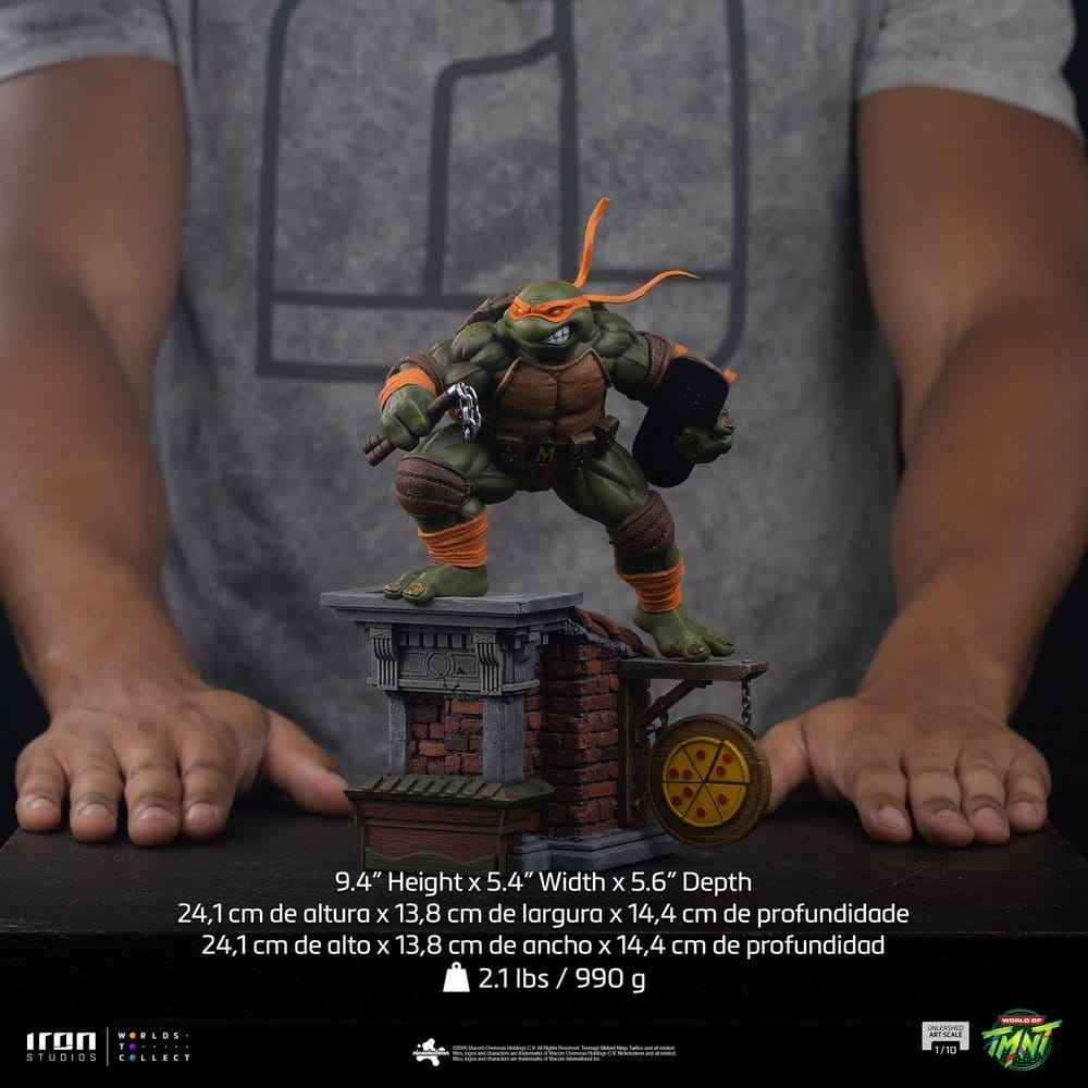 Teenage Mutant Ninja Turtles Art Scale Figur 1/10 Michelangelo Släppt Fri 24 cm