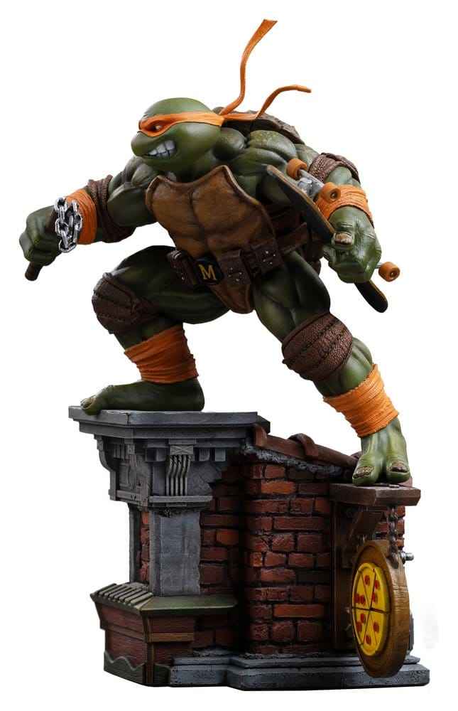 Teenage Mutant Ninja Turtles Art Scale Figur 1/10 Michelangelo Släppt Fri 24 cm